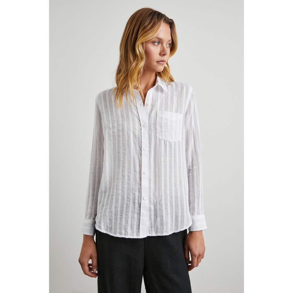 Rails Shirt Top Long Sleeve Charli
White Shadow Stripe White Small